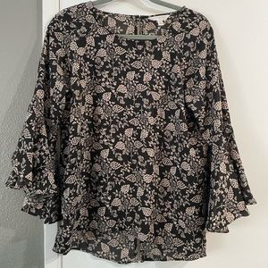 LC blouse with flutter sleeves